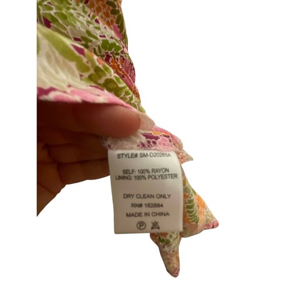 Sky to Moon Western Date Night Romantic Boho Pink Floral One Shoulder Sun Dress - Picture 3 of 4